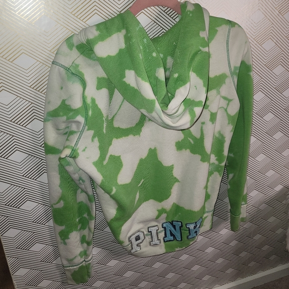 Bleached out lime Pink hoodie - Picture 4 of 8